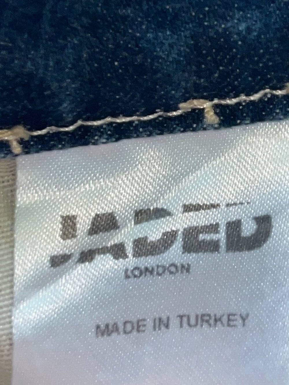 JADED LONDON Y2K Distressed Ripped Side Snap Skinny Flare Blue Denim Jeans - 25 - Picture 13 of 14
